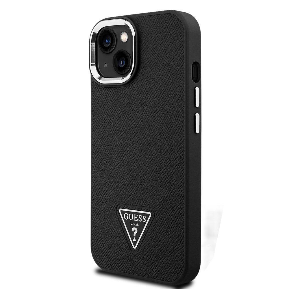 Guess iPhone 14 Orjinal Lisanslı Magsafe Grained Triangle Kılıf Guess iPhone 14 Orjinal Lisanslı Magsafe Grained Triangle Kılıf